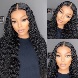 Aligrace pro 5x5 lace deep wave human hair wig 1